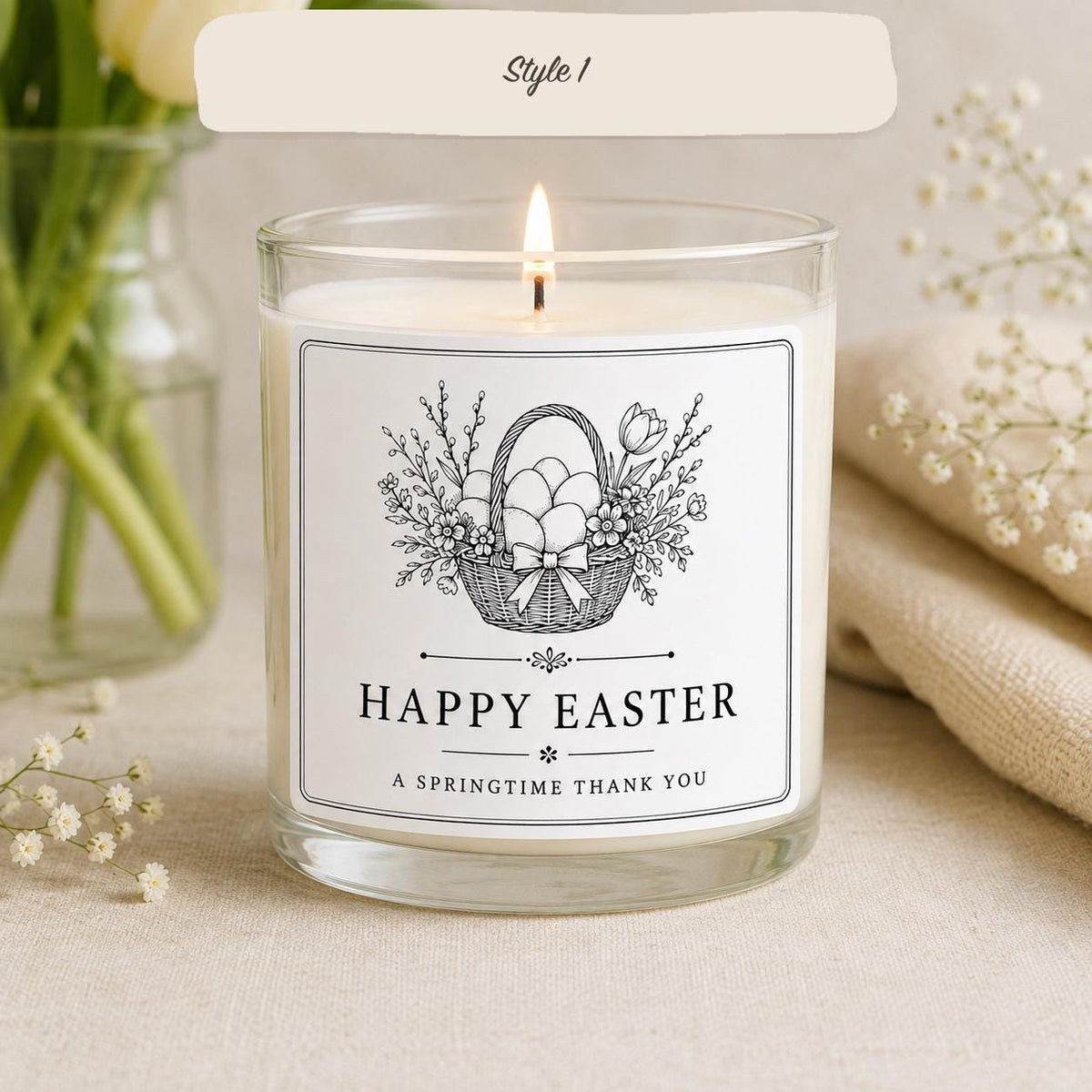 Easter hostess gift candle — Style 1