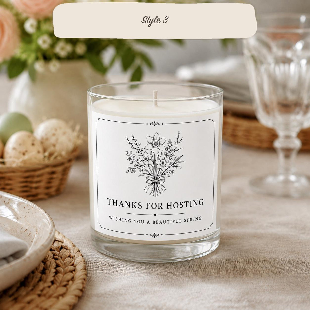 Easter hostess gift candle — Style 3