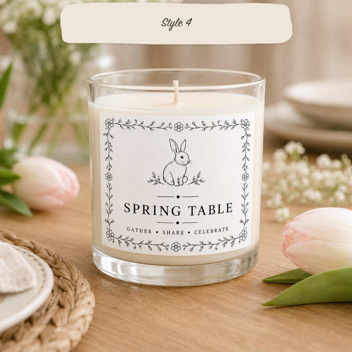 Easter hostess gift candle — Style 4