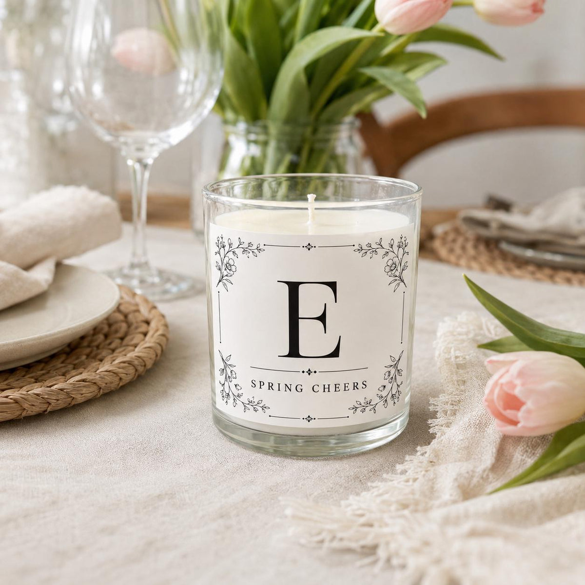Easter hostess gift candle — staged image 2