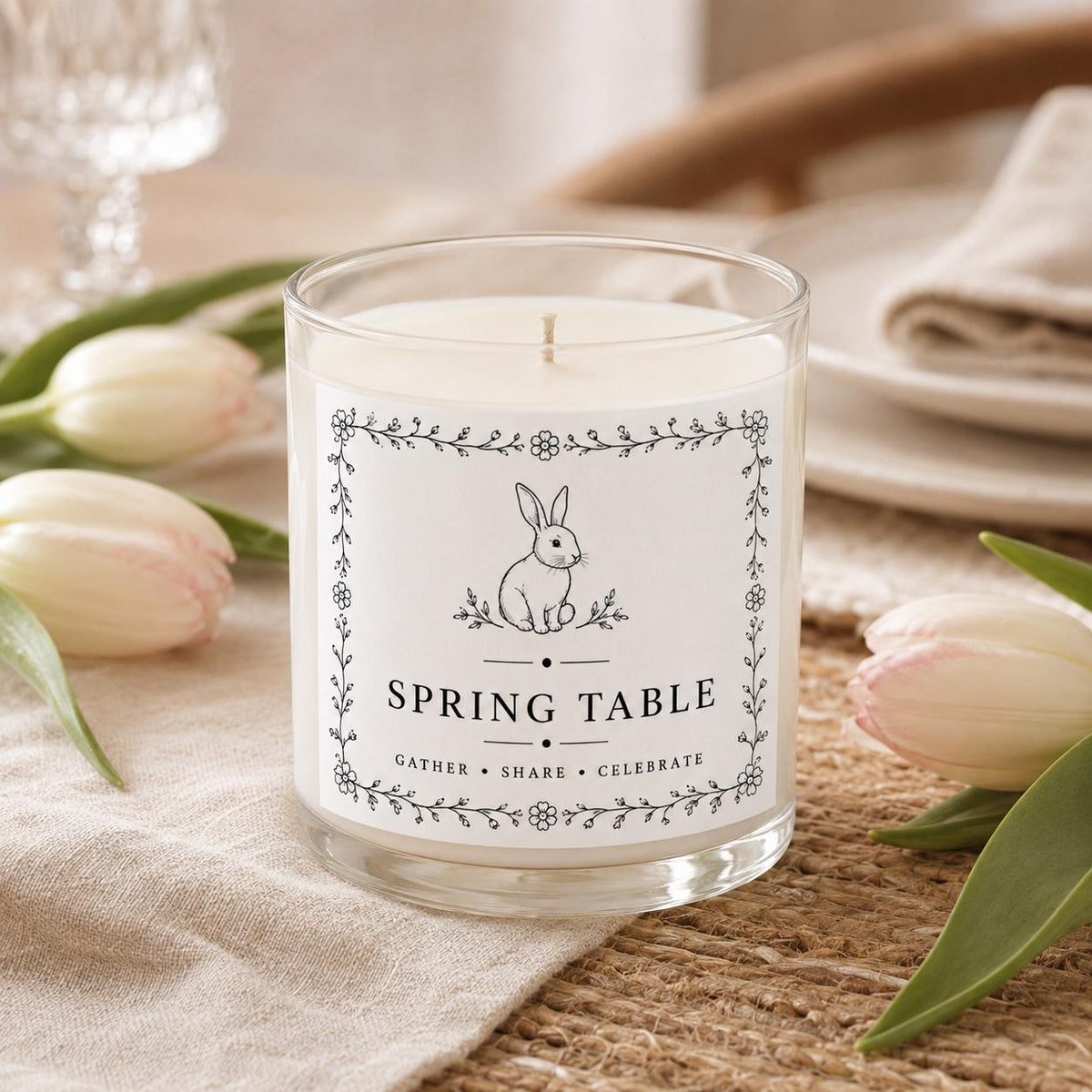 Easter hostess gift candle — staged image 3