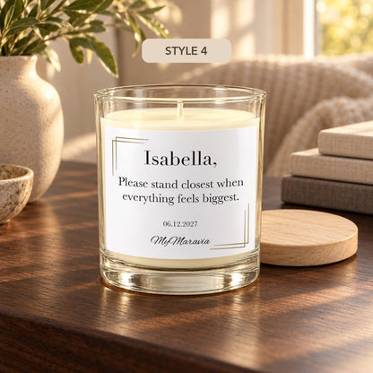 Maid of Honor Proposal Candle