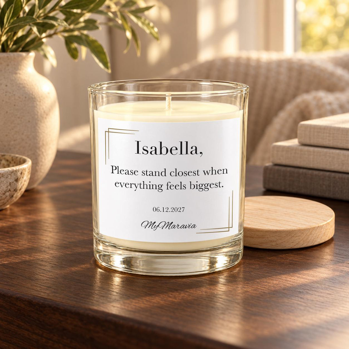 Maid of Honor Proposal Candle