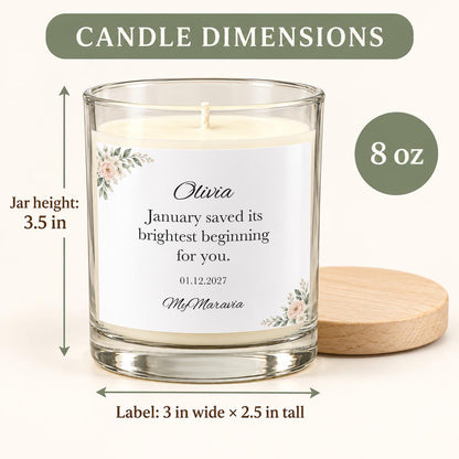 January Birthday Candle