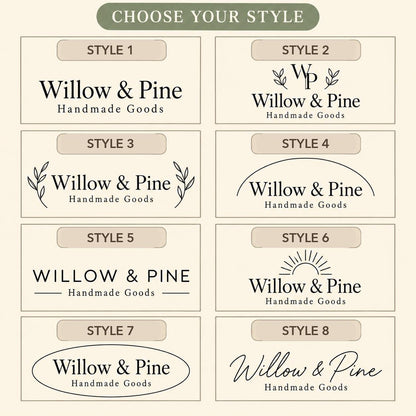 Choose from eight Small Business engraving styles