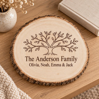 Family Tree personalized wood sign: book lifestyle