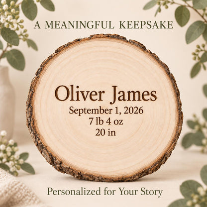 Birth Announcement personalized wood sign: meaningful keepsake