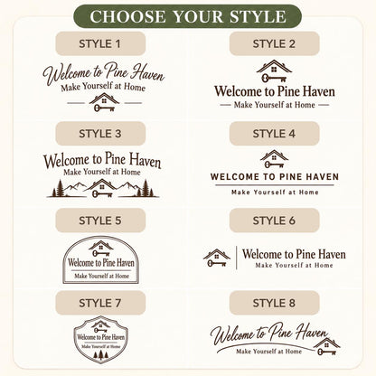 Vacation Rental Host personalized engraved wood slice. Eight available design styles.
