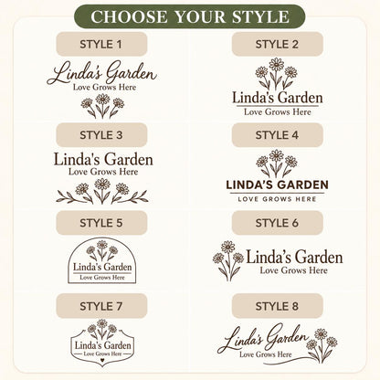 Gardener personalized engraved wood slice. Eight available design styles.