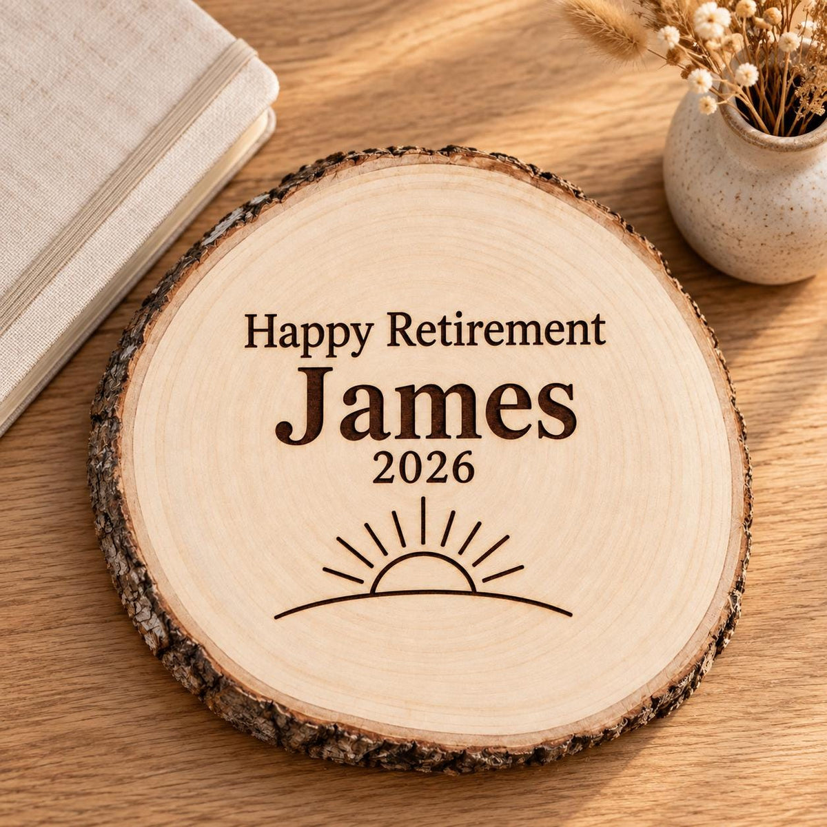 Retirement personalized wood sign: book lifestyle
