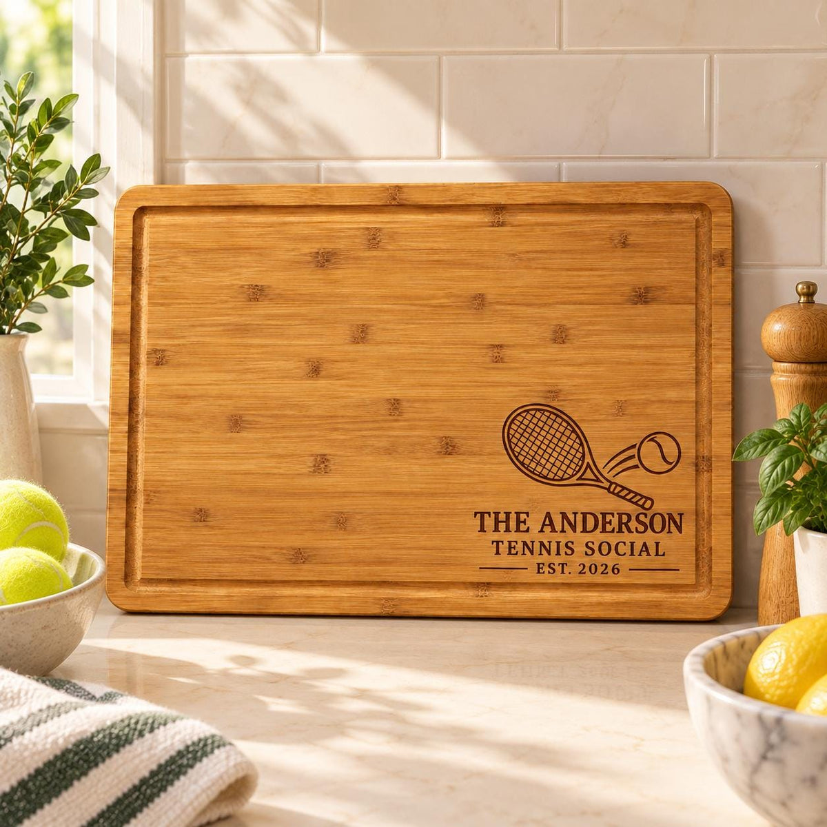 Tennis Social Cutting Board product image 5