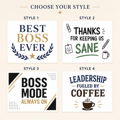 Choose your style guide with four boss candle label designs