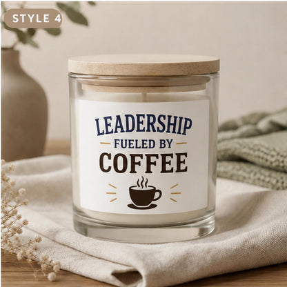 Style 4 leadership fueled by coffee boss candle