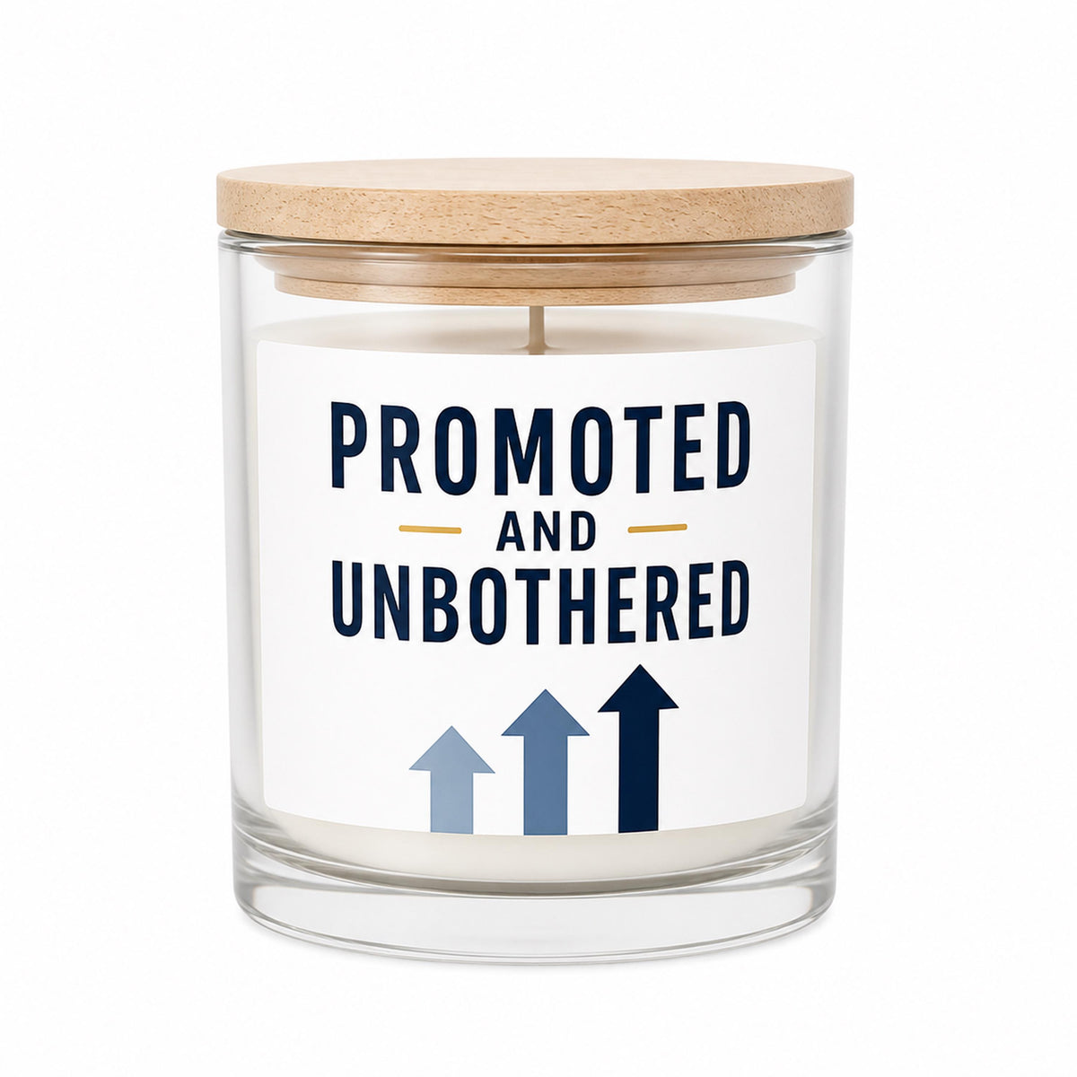 Promotion candle on a clean white background