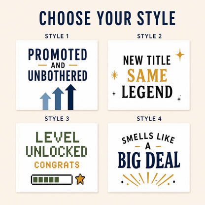 Choose your style guide with four job promotion candle designs