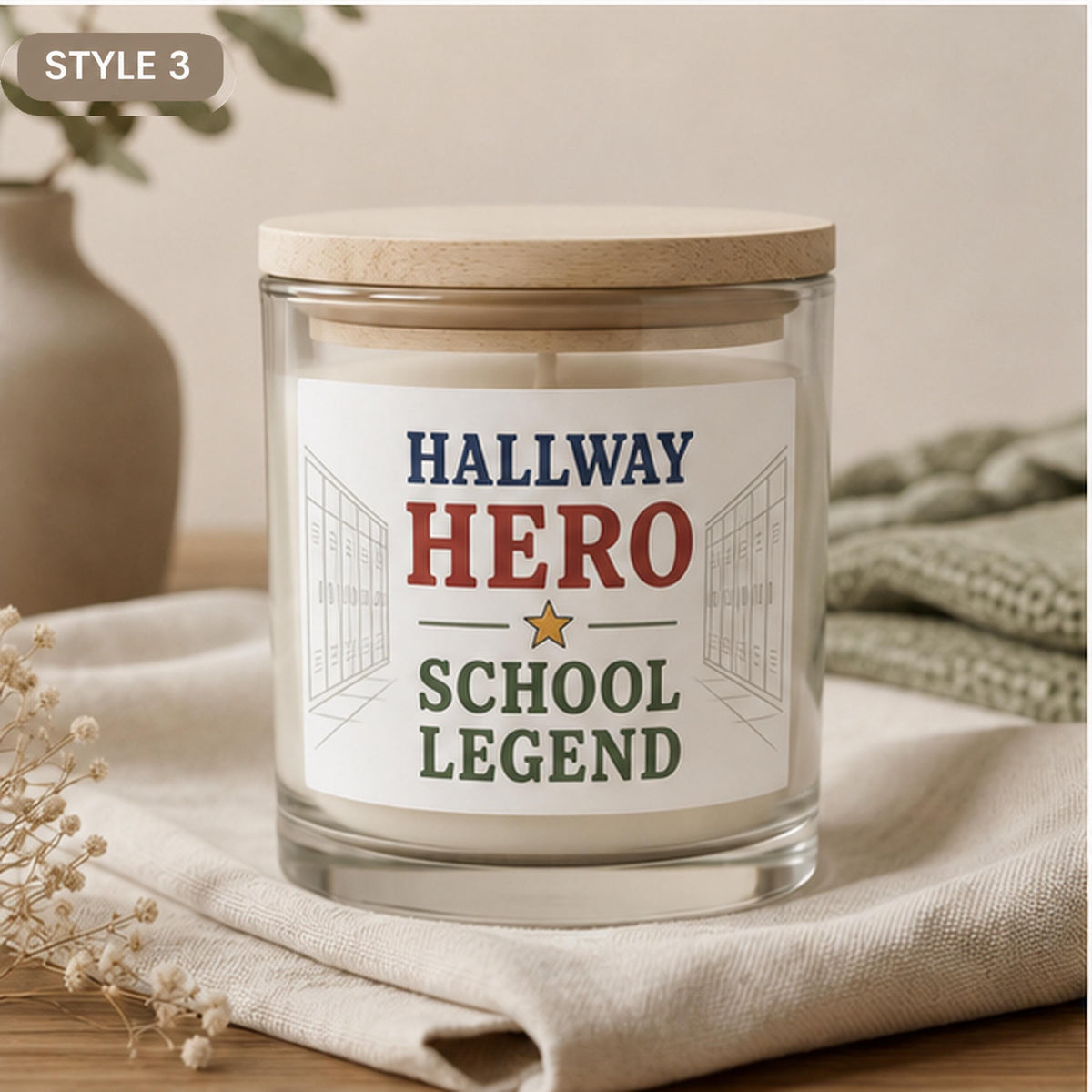 Style 3 Hallway Hero School Legend candle