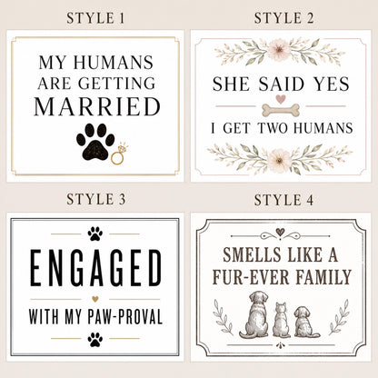 Choose your style guide with four pet engagement candle designs