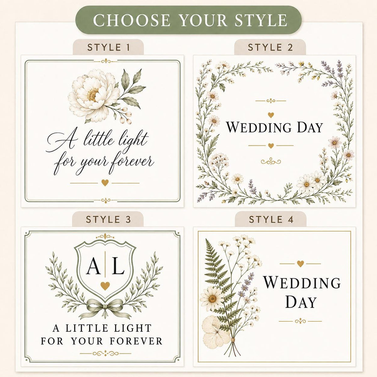 Personalized Wedding Keepsake Candle, Custom Couple Gift — style picker