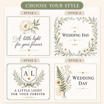 Personalized Wedding Keepsake Candle, Custom Couple Gift — style picker