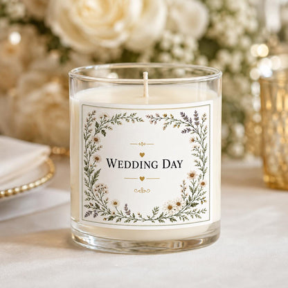 Personalized Wedding Keepsake Candle, Custom Couple Gift — staged image 2