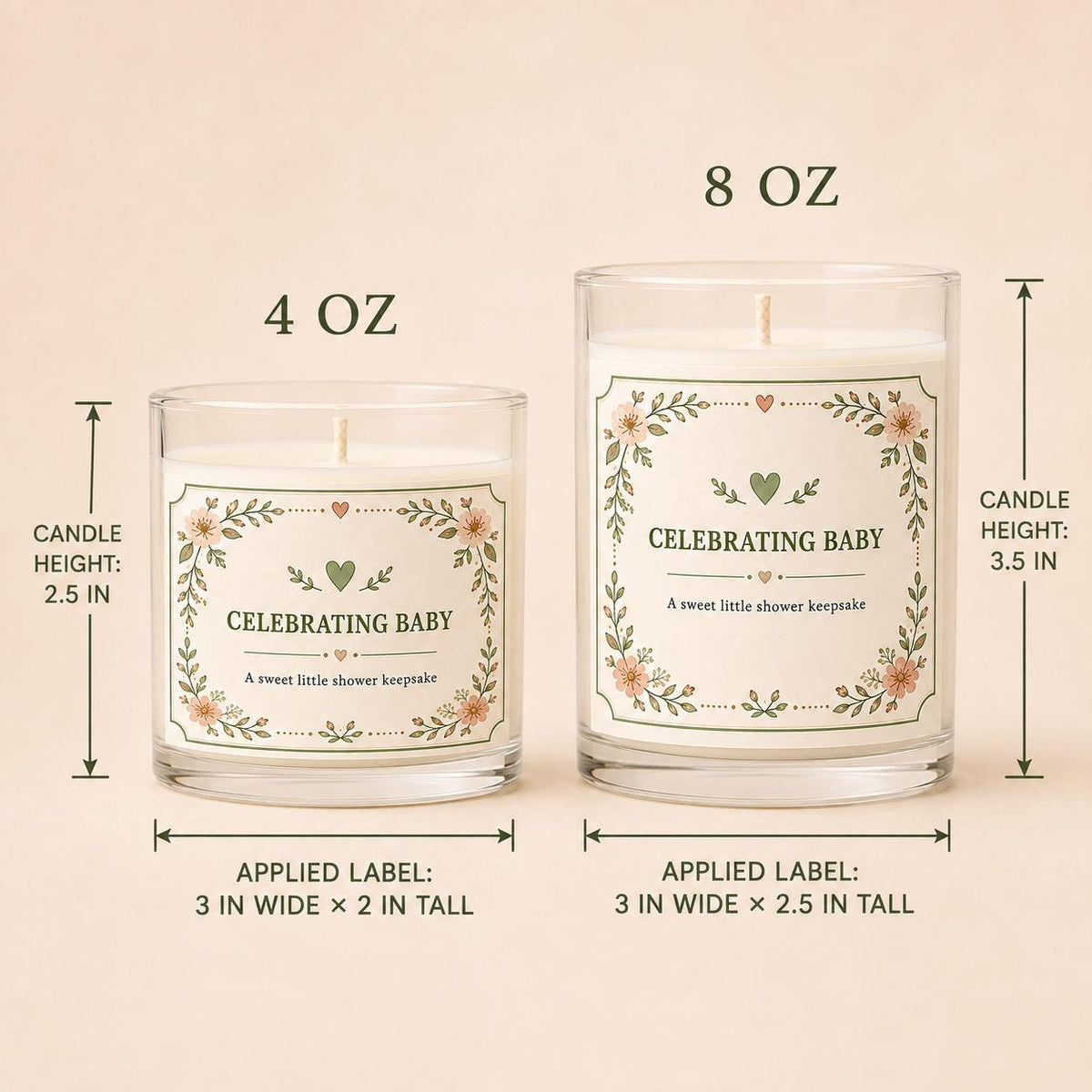 Baby Shower — 8oz/4oz comparison