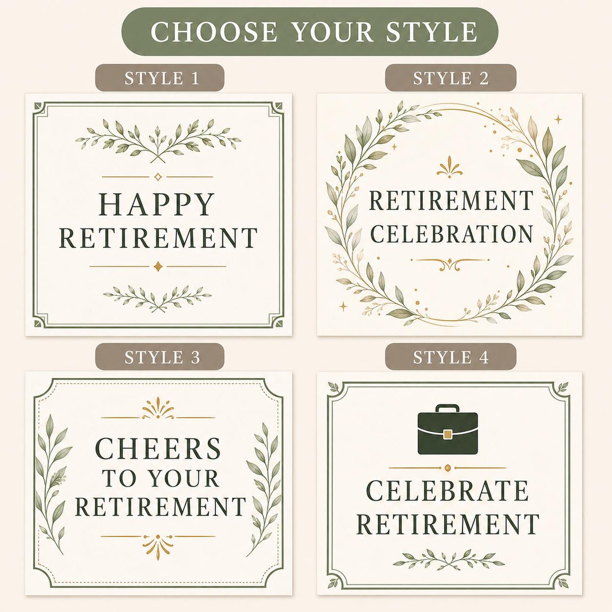 Retirement — style picker