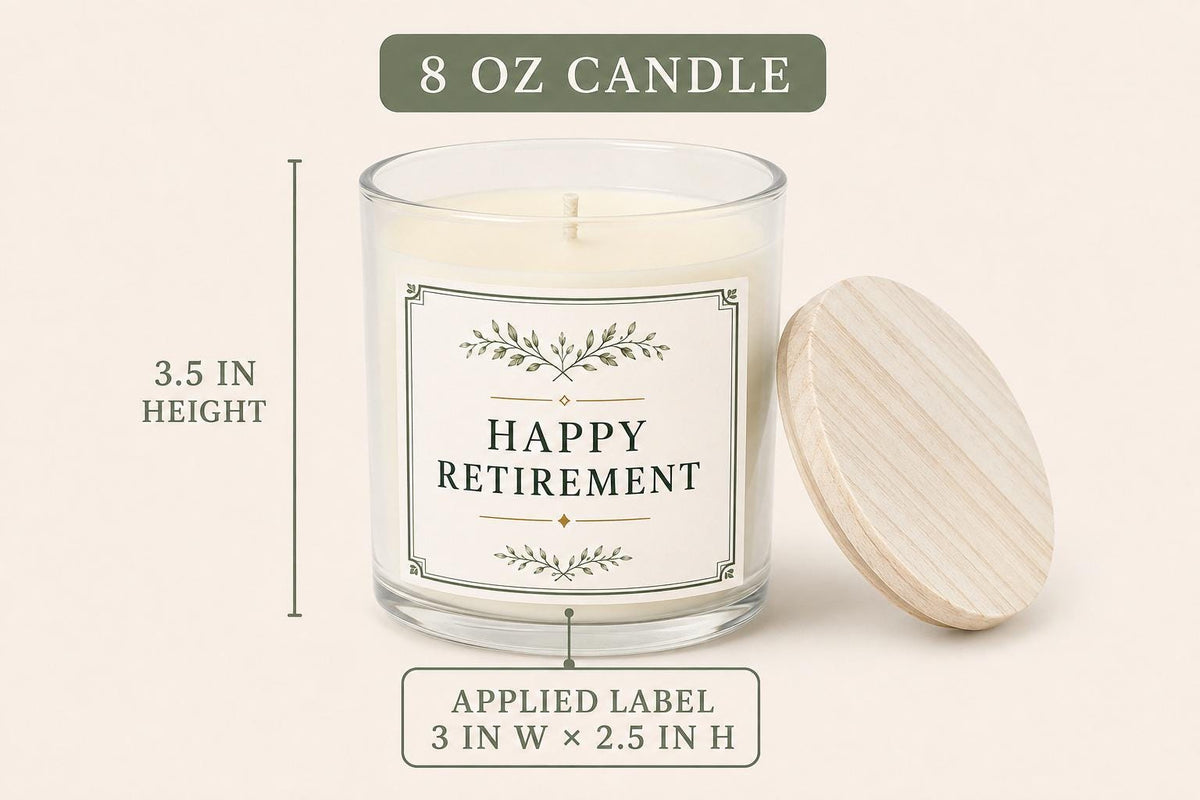 Retirement — candle-and-label heights dimension image