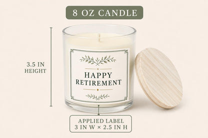 Retirement — candle-and-label heights dimension image