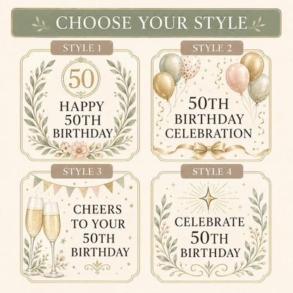 50th Birthday — style picker