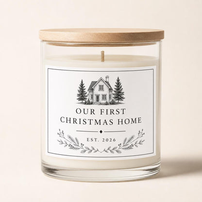 First Christmas in Our New Home Candle — buyable catalog