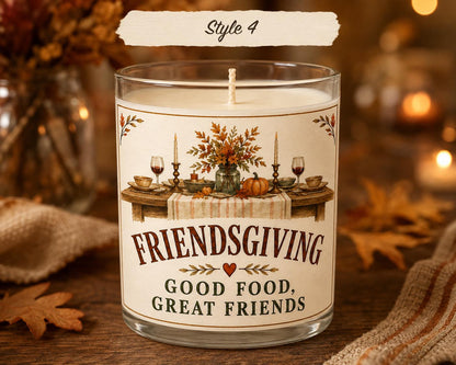 Friendsgiving hostess candle — Style 4