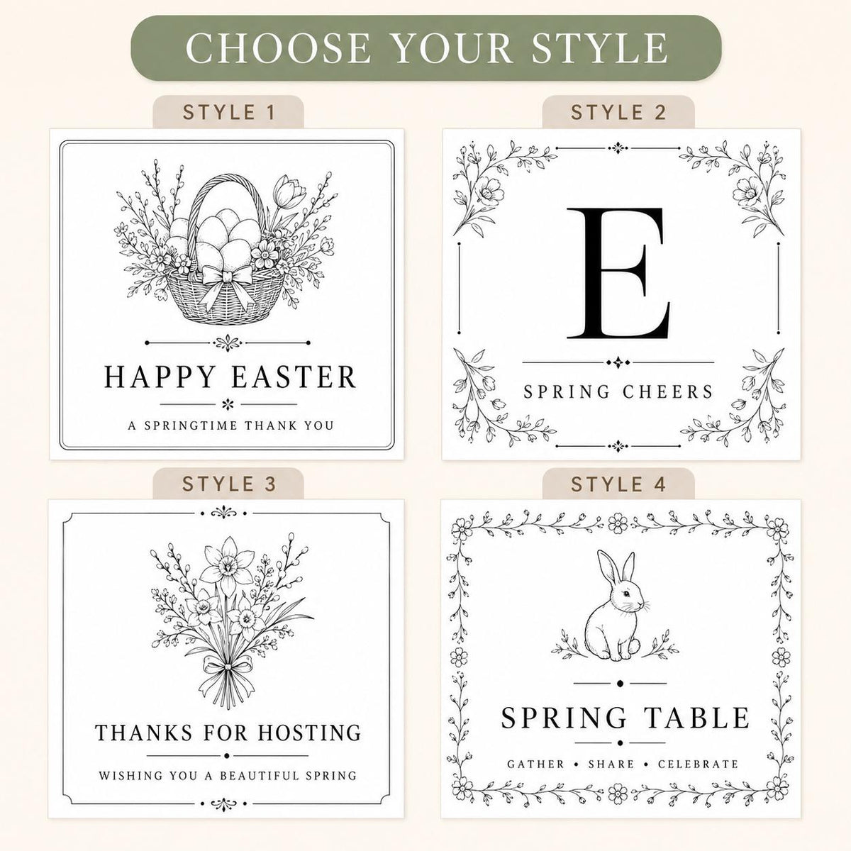 Easter hostess gift candle — style picker