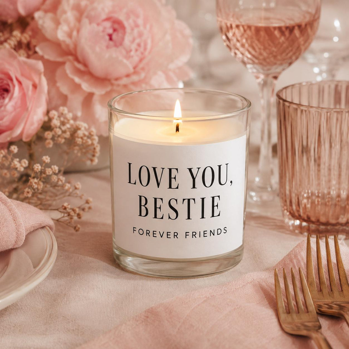 Galentine’s Day best-friend candle — staged image 1
