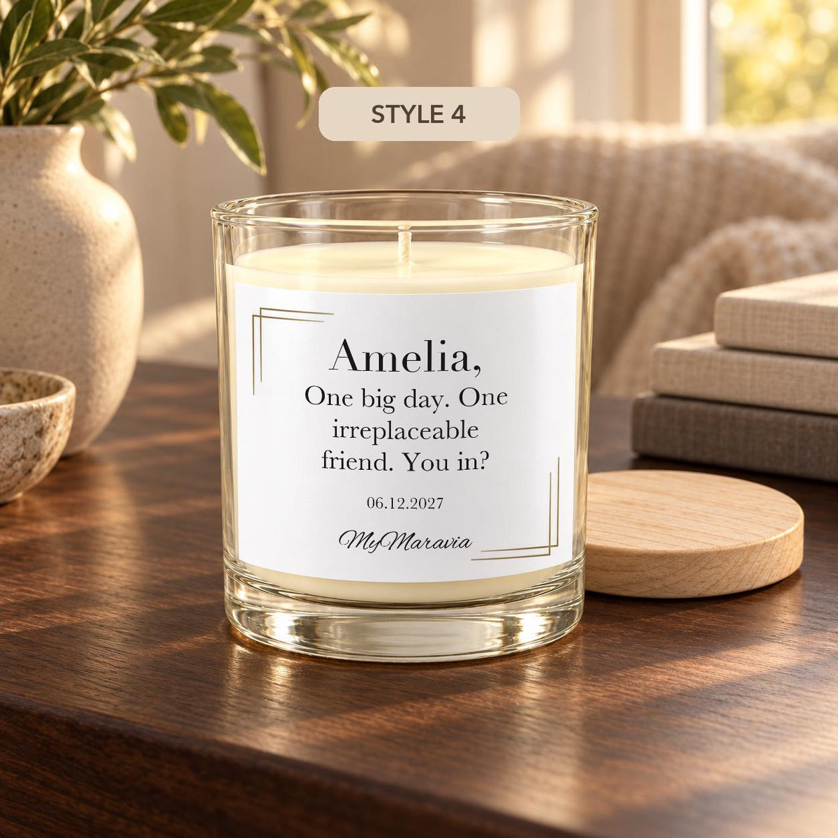 Bridesmaid Proposal Candle