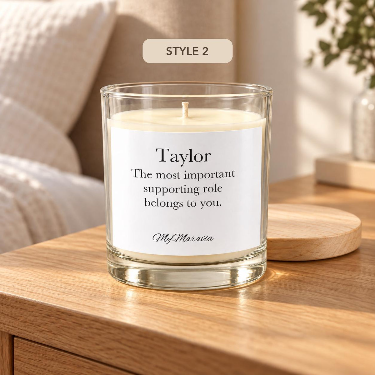 Maid of Honor Proposal Candle