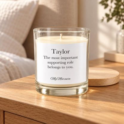 Maid of Honor Proposal Candle