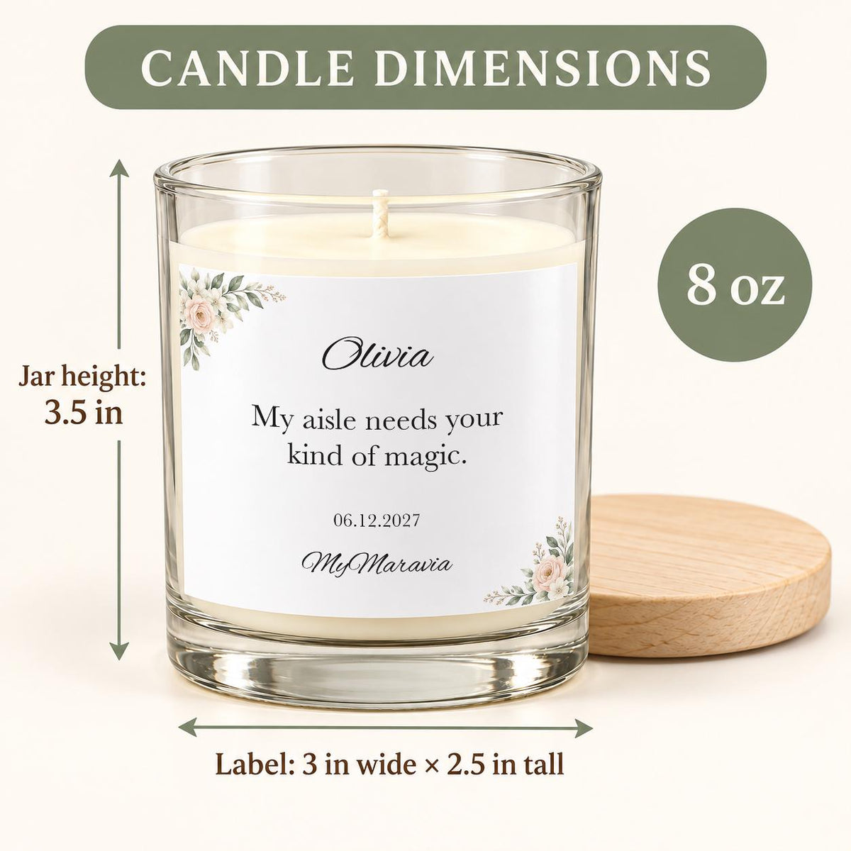 Bridesmaid Proposal Candle