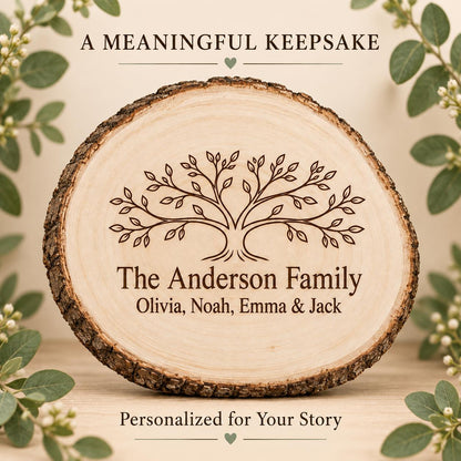 Family Tree personalized wood sign: meaningful keepsake