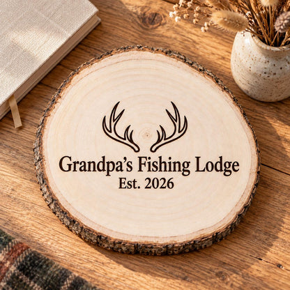 Hunting and Fishing personalized wood sign: book lifestyle