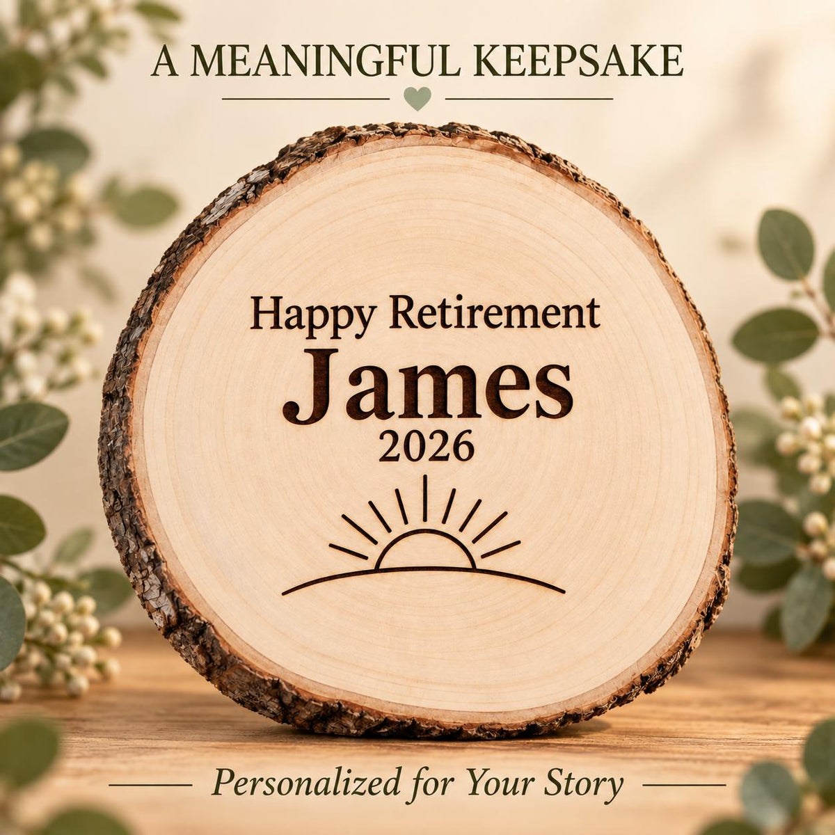 Retirement personalized wood sign: meaningful keepsake
