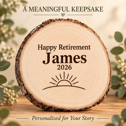 Retirement personalized wood sign: meaningful keepsake