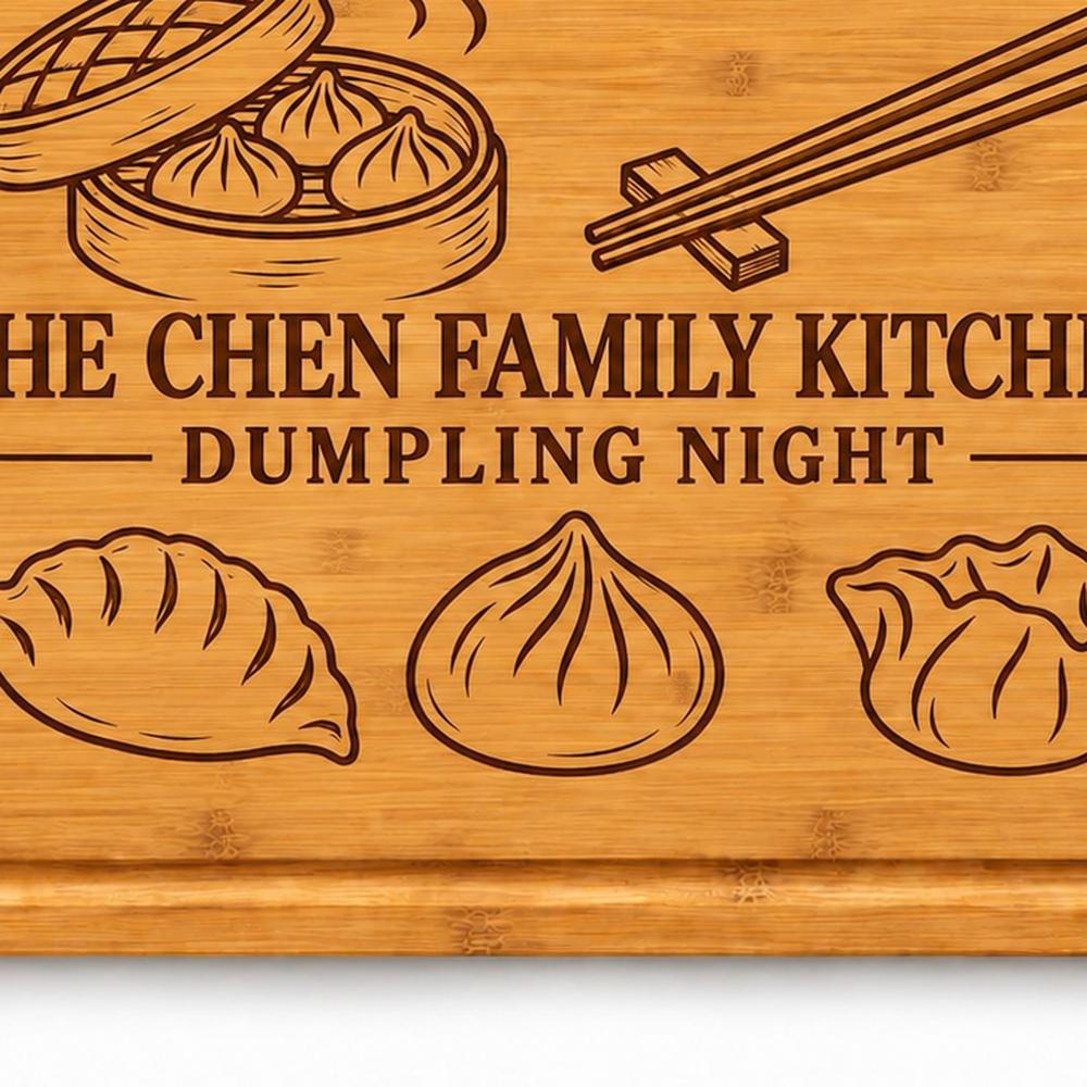 Dumpling Kitchen Cutting Board product image 3
