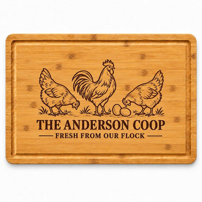 Personalized Backyard Chicken Keeper Full-Board Cutting Board product image 2