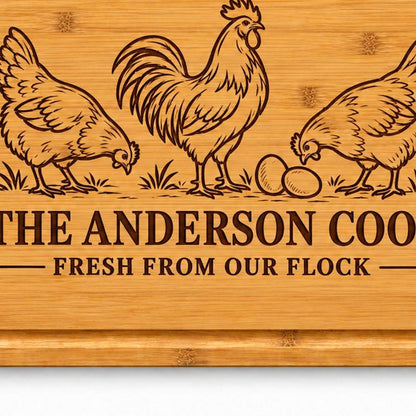 Personalized Backyard Chicken Keeper Full-Board Cutting Board product image 3