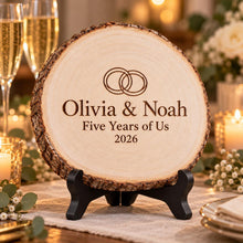 Anniversary Wood Slice Sign
