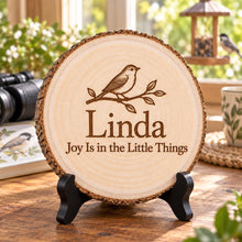 Birdwatcher Wood Slice Gift