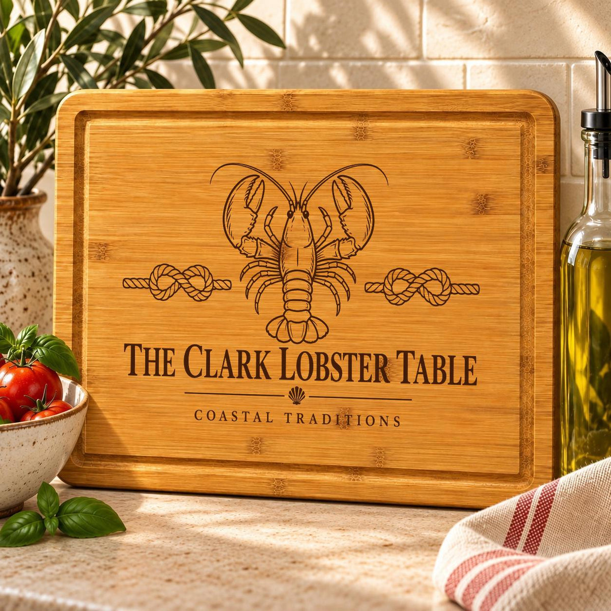New England Lobster Dinner Cutting Board product image 4