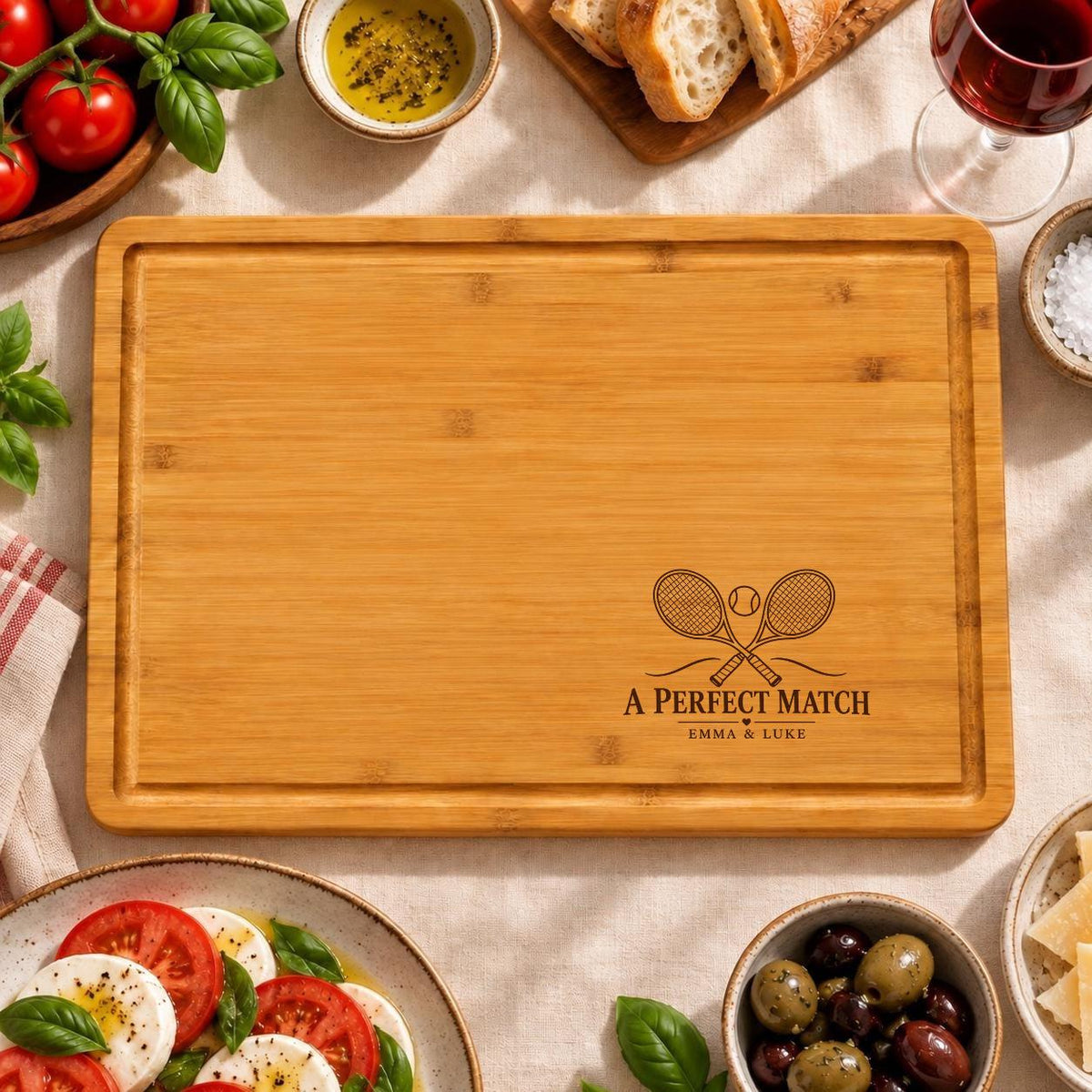 Tennis Doubles Partners Cutting Board product image 5