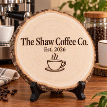 Home Bar and Coffee Station Wood Slice Sign