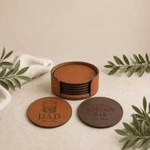 Leatherette Coasters for Dad